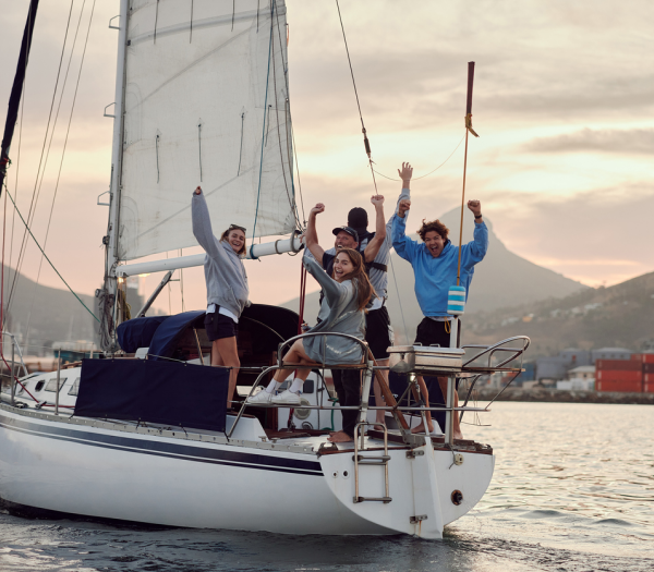 team-on-boat